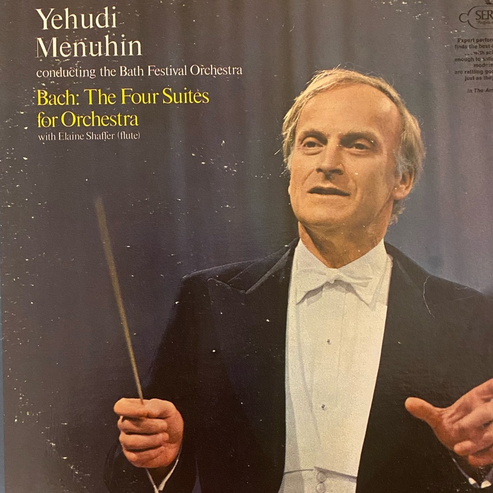 Bach Organ Vinyl Record Yehudi Menuhin Bach The Four Suites for Orchestra 2 Disk